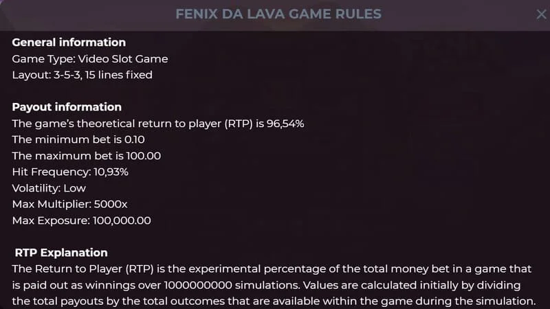 Fenix da Lava - fixed Jackpots Mini, Minor, Major and Grand