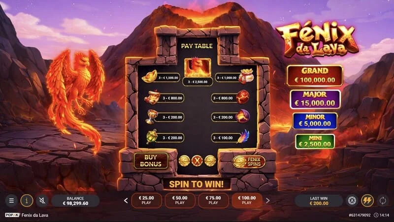 Fenix da Lava - coin collection by a collector in respin mode